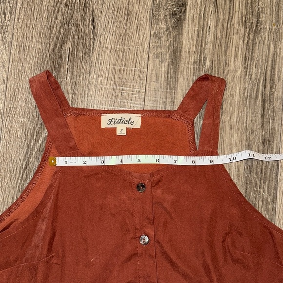 Listicle Rust Button-Up Top - Picture 5 of 8